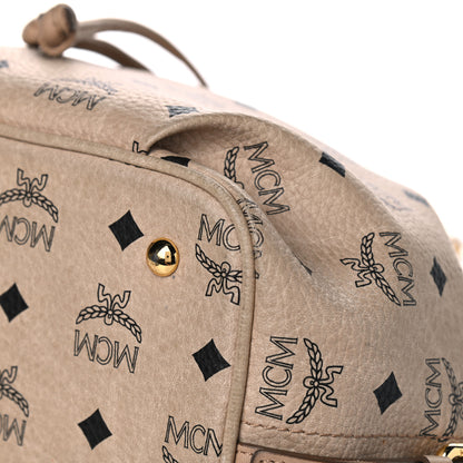 MCM Visetos Essential Drawstring Bucket Bag Beige 10 of 20