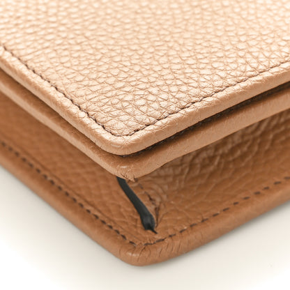 Gucci Pebbled Calfskin Soho Wallet On Chain Camelia 8 of 10