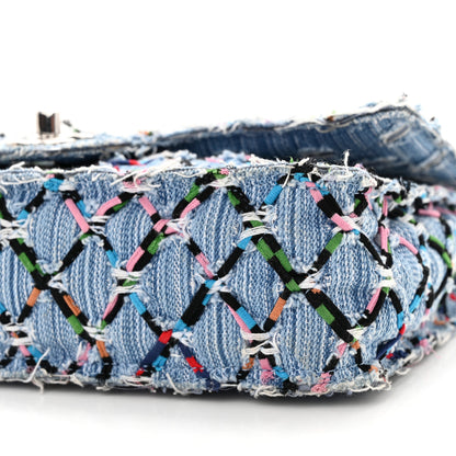 Chanel Woven Denim Medium Flap Multicolor 10 of 13