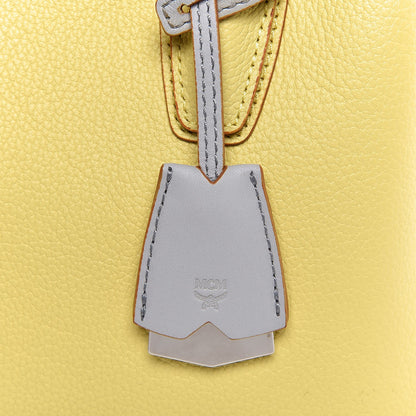 MCM Grained Calfskin Mini Milla Tote Custard Yellow 9 of 9