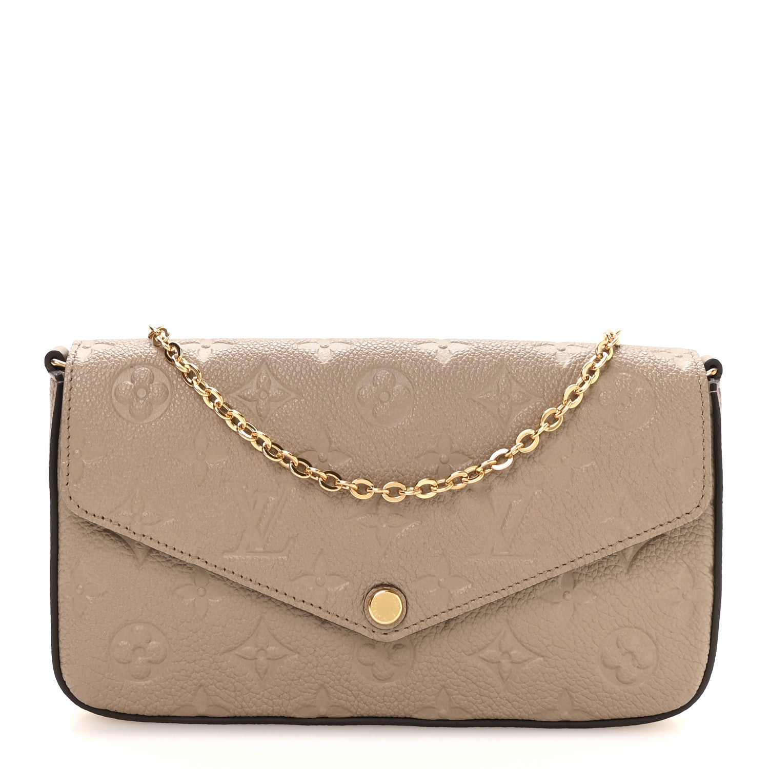 Louis Vuitton Empreinte Pochette Felicie Chain Wallet Tourterelle 1 of 11
