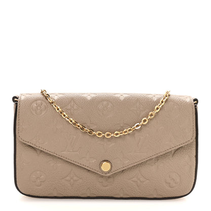 Louis Vuitton Empreinte Pochette Felicie Chain Wallet Tourterelle 1 of 11