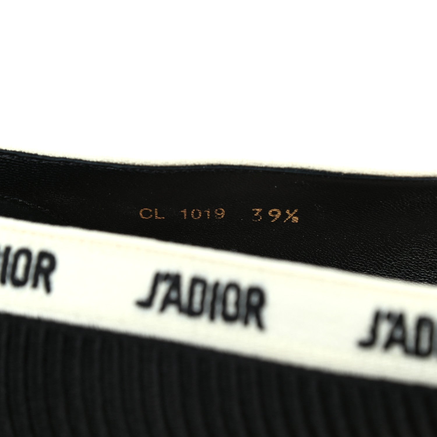 Christian Dior Fabric Ribbon Embroidered J'Adior Ballet Flats 39.5 Black 8 of 10