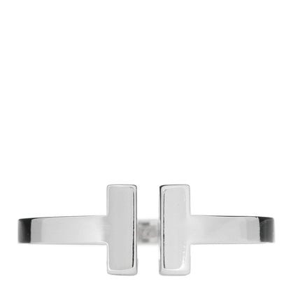 Tiffany Sterling Silver T Square Ring 55 7.25 1 of 4