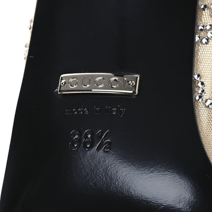 Gucci Tela Retino Kid Scamosciato Crystal GG Monogram Square Demi Boot 38.5 Light Powder Skin Rose 8 of 13