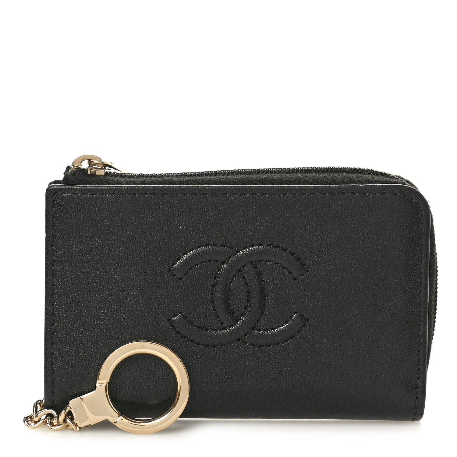 Chanel Caviar Timeless CC Coin Purse Case Black 1 of 9