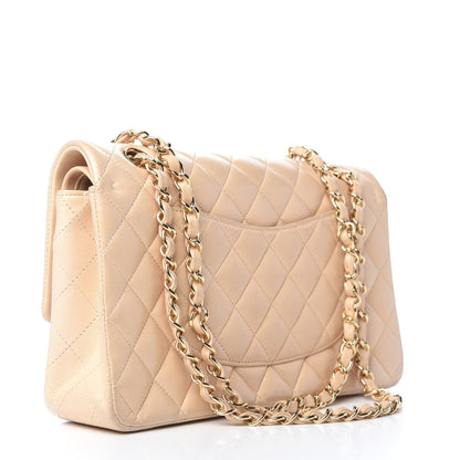 Chanel Lambskin Quilted Medium Double Flap Beige 3 of 9