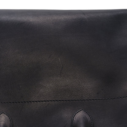 The Row Polished Saddle Calfskin Soft Margaux 15 Black 10 of 12