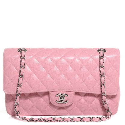 Chanel Caviar Quilted Medium Double Flap Pink 1 of 12