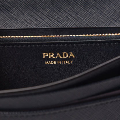 Prada Saffiano Greche Flap Continental Wallet Baltico Rosso 7 of 8