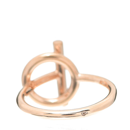 Hermes 18K Rose Gold Diamond PM Echappee Ring 51 5.75 3 of 5