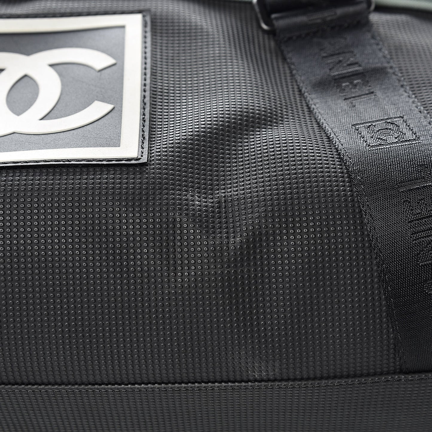 Nylon Sport Logo Duffel Black Blue