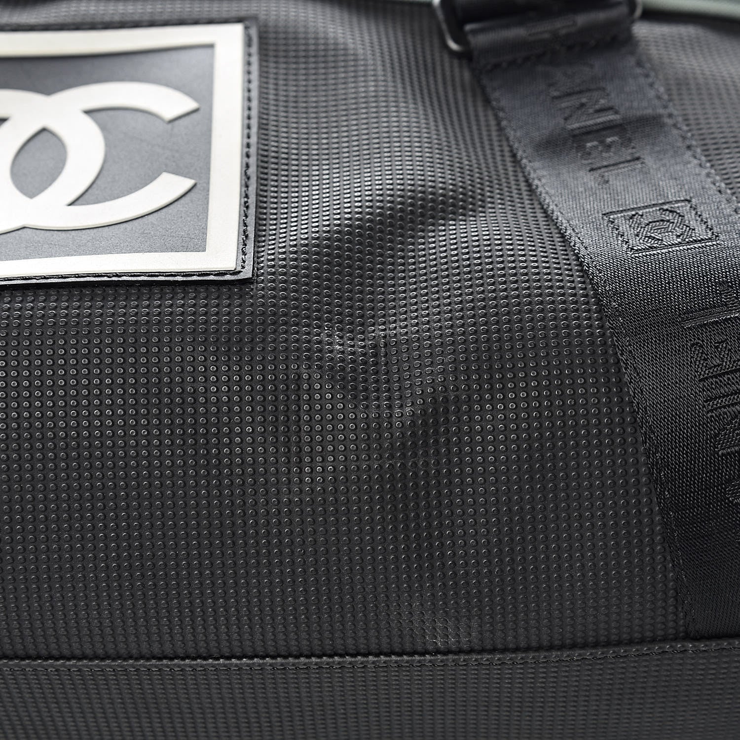 Chanel Nylon Sport Logo Duffel Black Blue 14 of 14