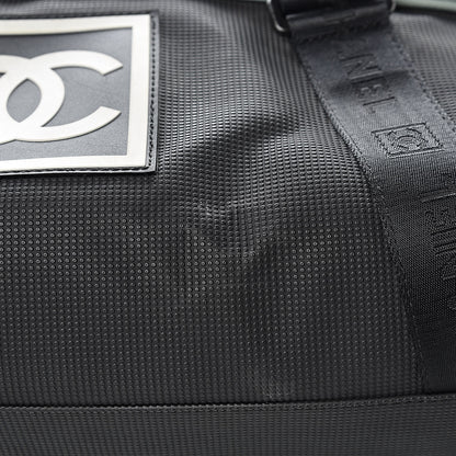 Chanel Nylon Sport Logo Duffel Black Blue 14 of 14