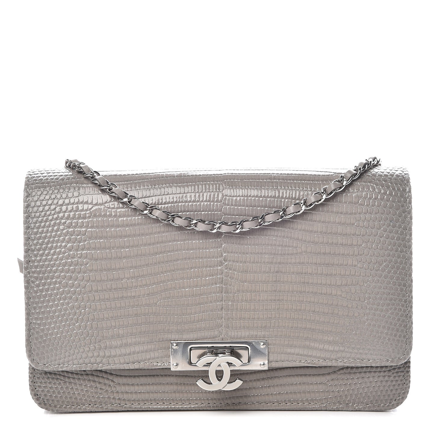Lizard Golden Class Wallet on Chain WOC Grey