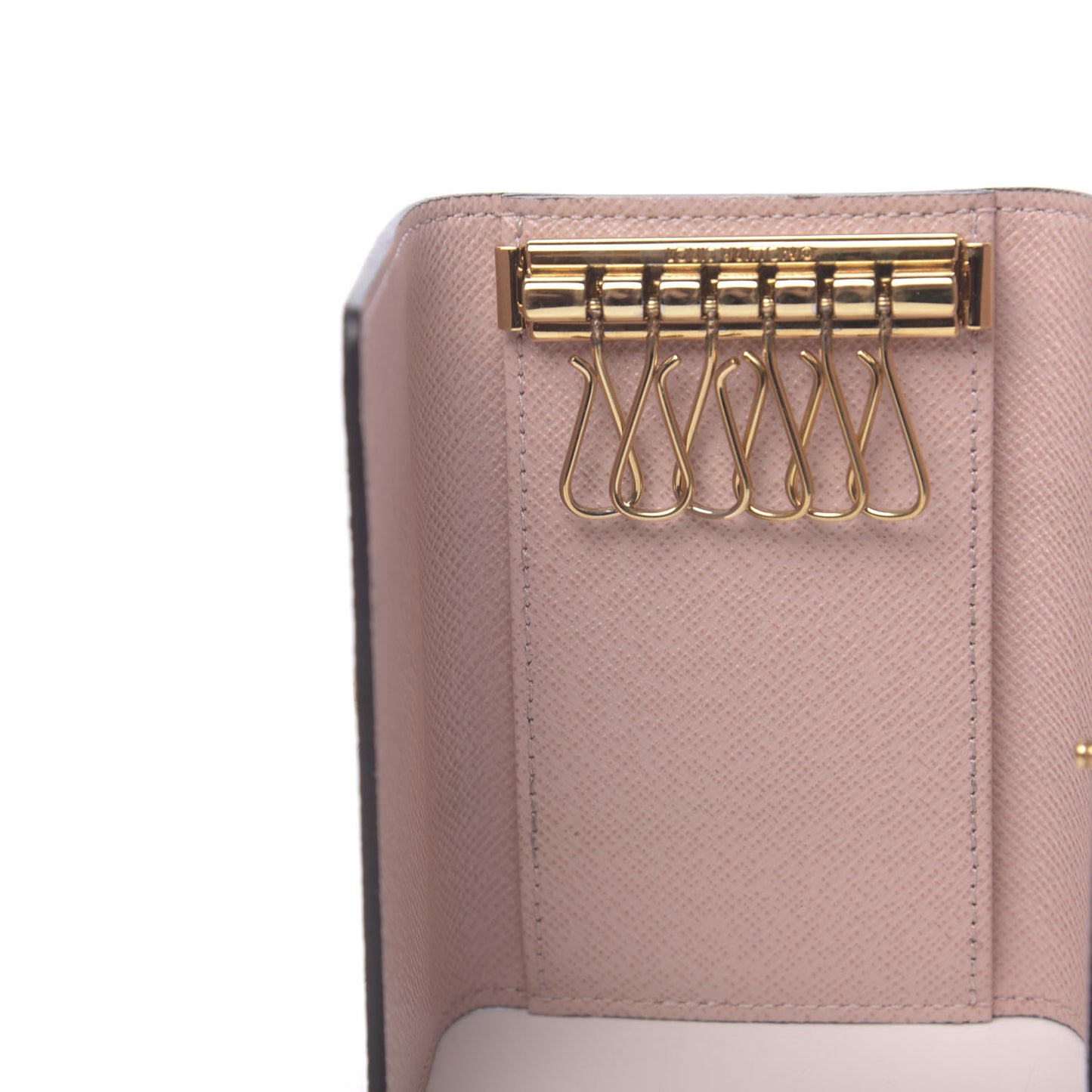 Damier Ebene Multicles 6 Key Holder Rose Ballerine