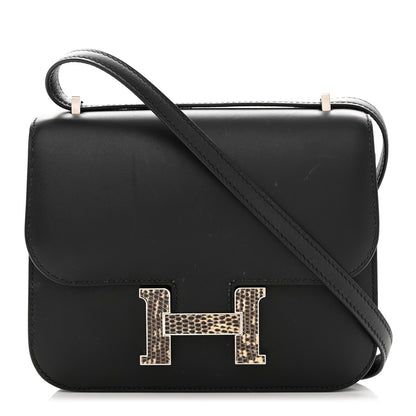 Hermes Veau Monsieur Lizard Constance 18 Black Ombre 1 of 14