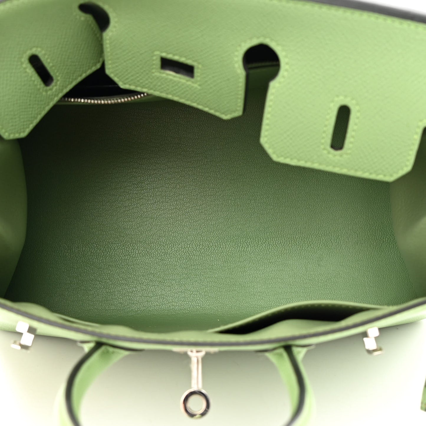 Epsom Birkin Sellier 25 Vert Criquet