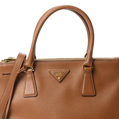 Prada Saffiano Small Galleria Double Zip Tote Caramel 12 of 12