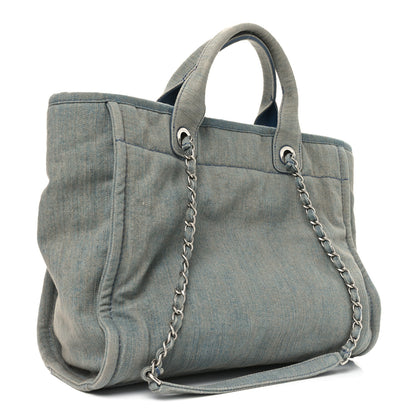 Chanel Denim Small Deauville Tote Light Blue 3 of 10