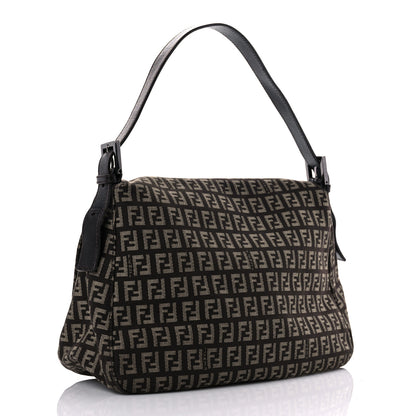 Fendi Zucchino Vitello Mama Baguette Testa di Moro Beige 2 of 17