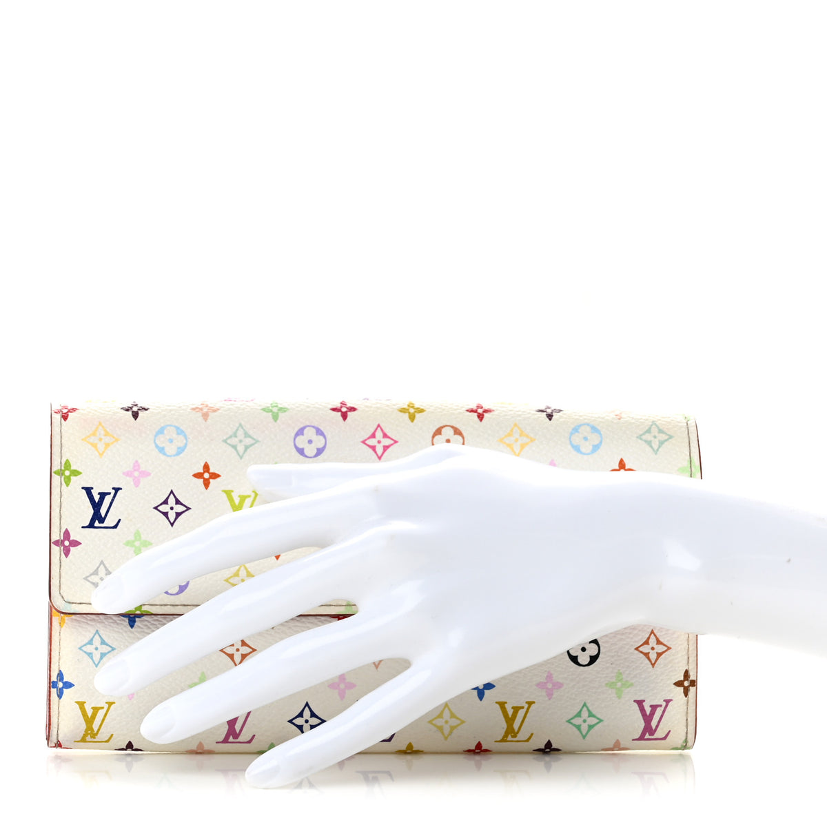 Louis Vuitton Monogram Multicolor Sarah Wallet White 2 of 10
