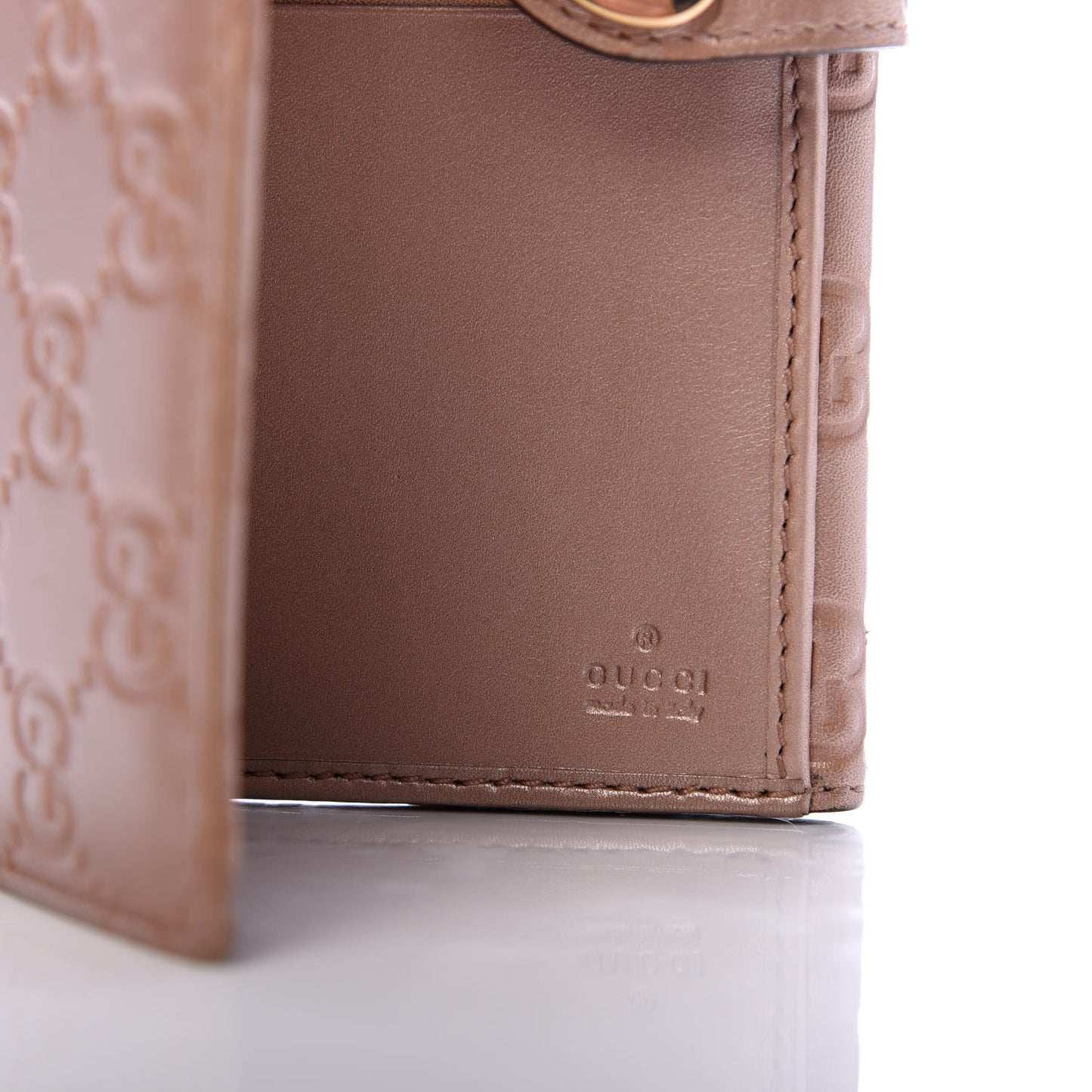Guccissima Heart Continental Wallet Mauve