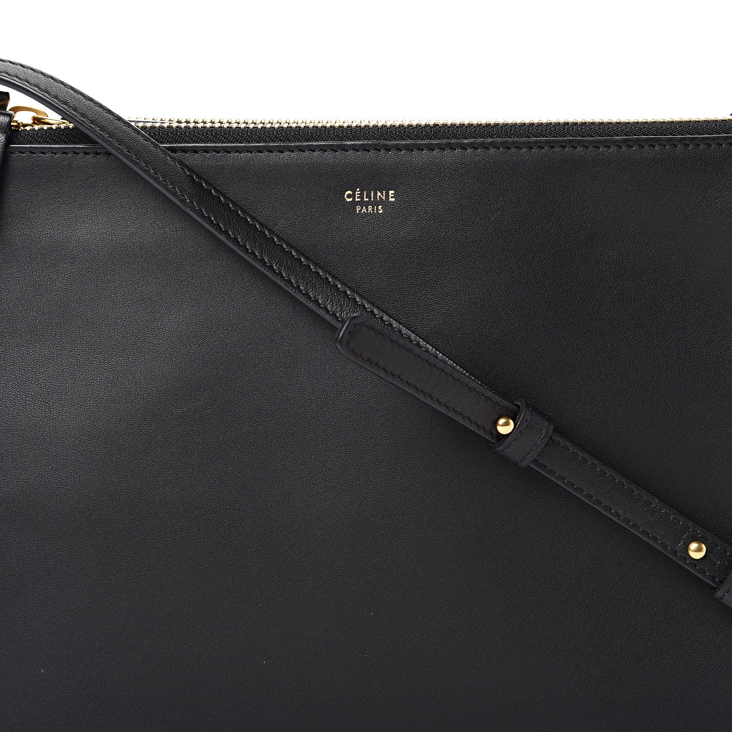 Celine Lambskin Large Trio Crossbody Bag Black 9 of 11