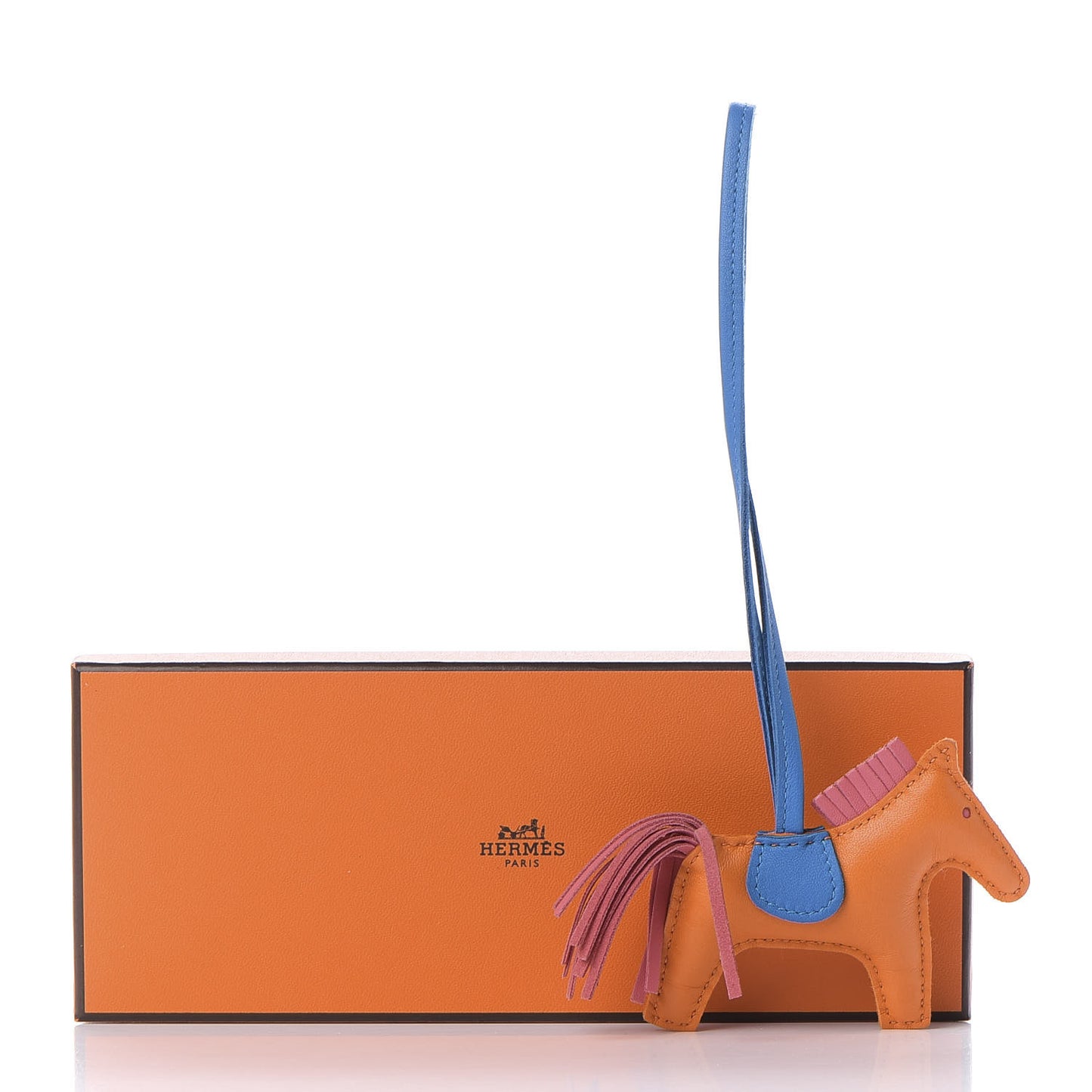 Milo Lambskin Grigri Rodeo Horse Bag Charm PM Orange Bleu Zanzibar Rose Azalee