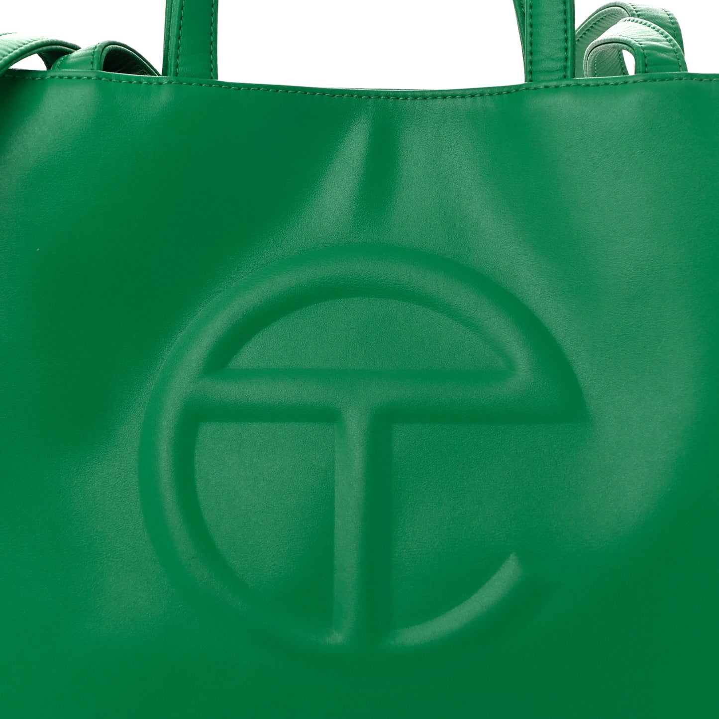 Vegan Leather Medium Shopping Bag Greenscreen