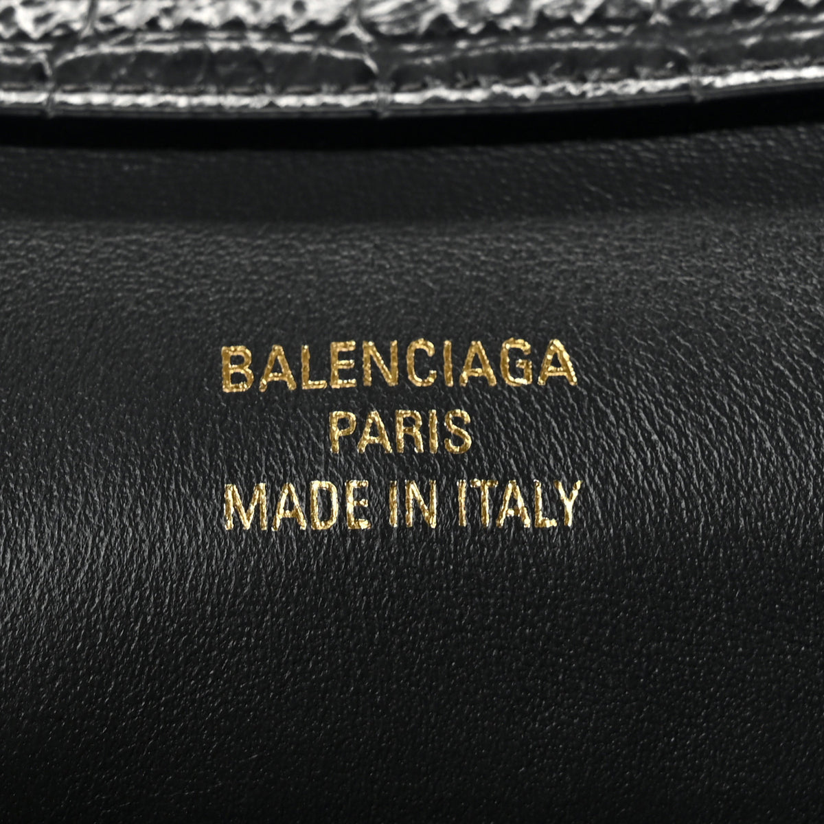 Balenciaga Shiny Calfskin Crocodile Embossed Small Rodeo Top Handle Handbag Volcanic Rock 6 of 11