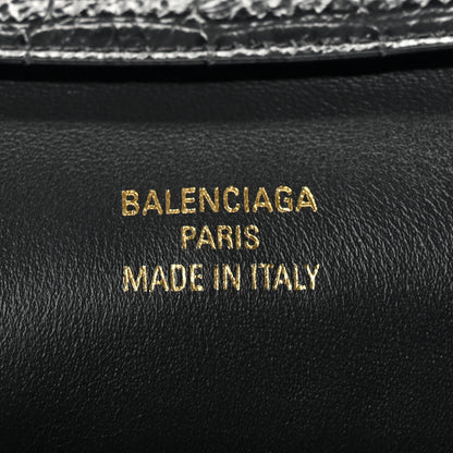 Balenciaga Shiny Calfskin Crocodile Embossed Small Rodeo Top Handle Handbag Volcanic Rock 6 of 11