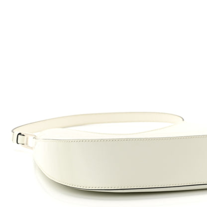 Prada Spazzolato Cleo Shoulder Bag White Black 8 of 9