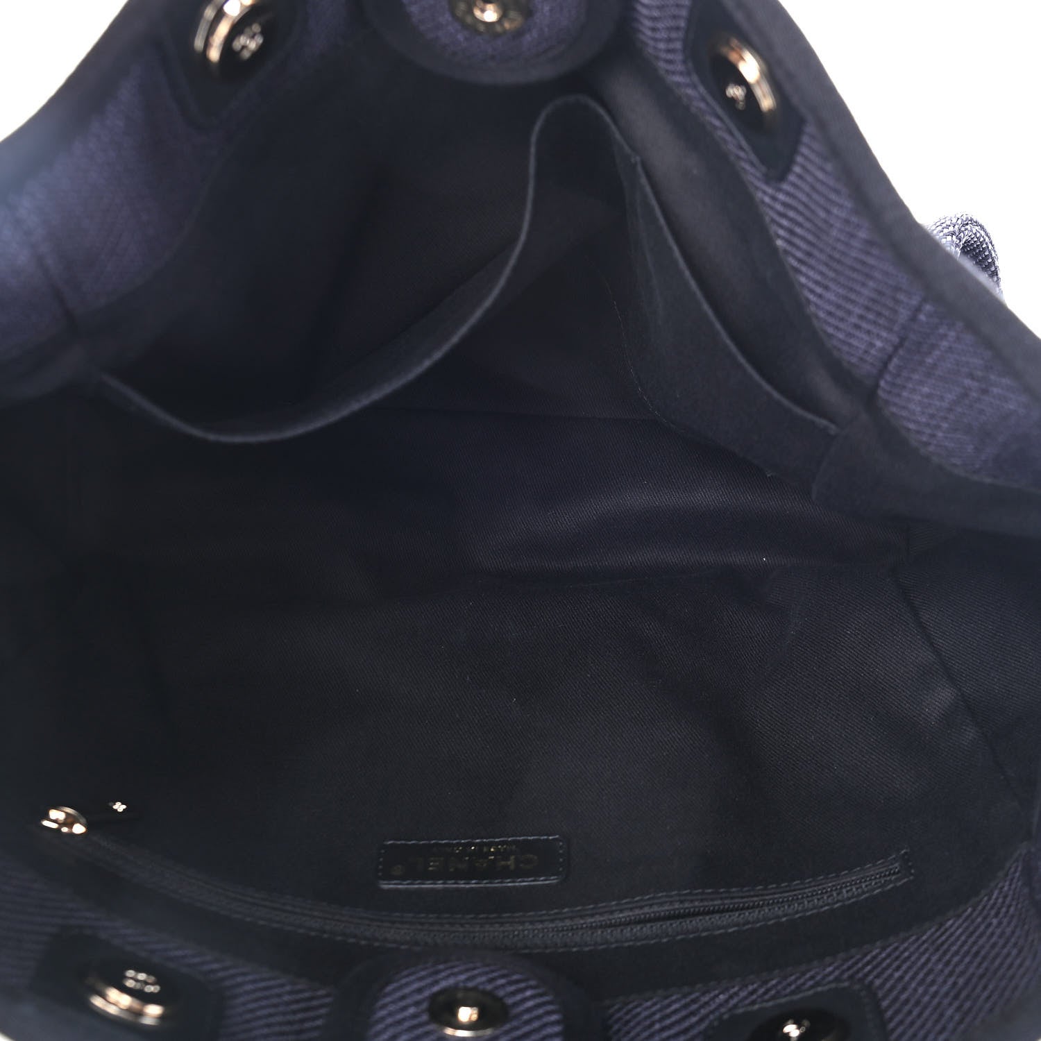 Chanel Mixed Fibers Small Deauville Tote Black 5 of 9