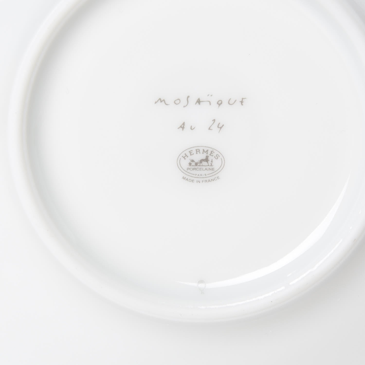 Hermes Porcelain Mosaique Au 24 Gold Tea Cup And Saucer Set Of 2 8 of 10