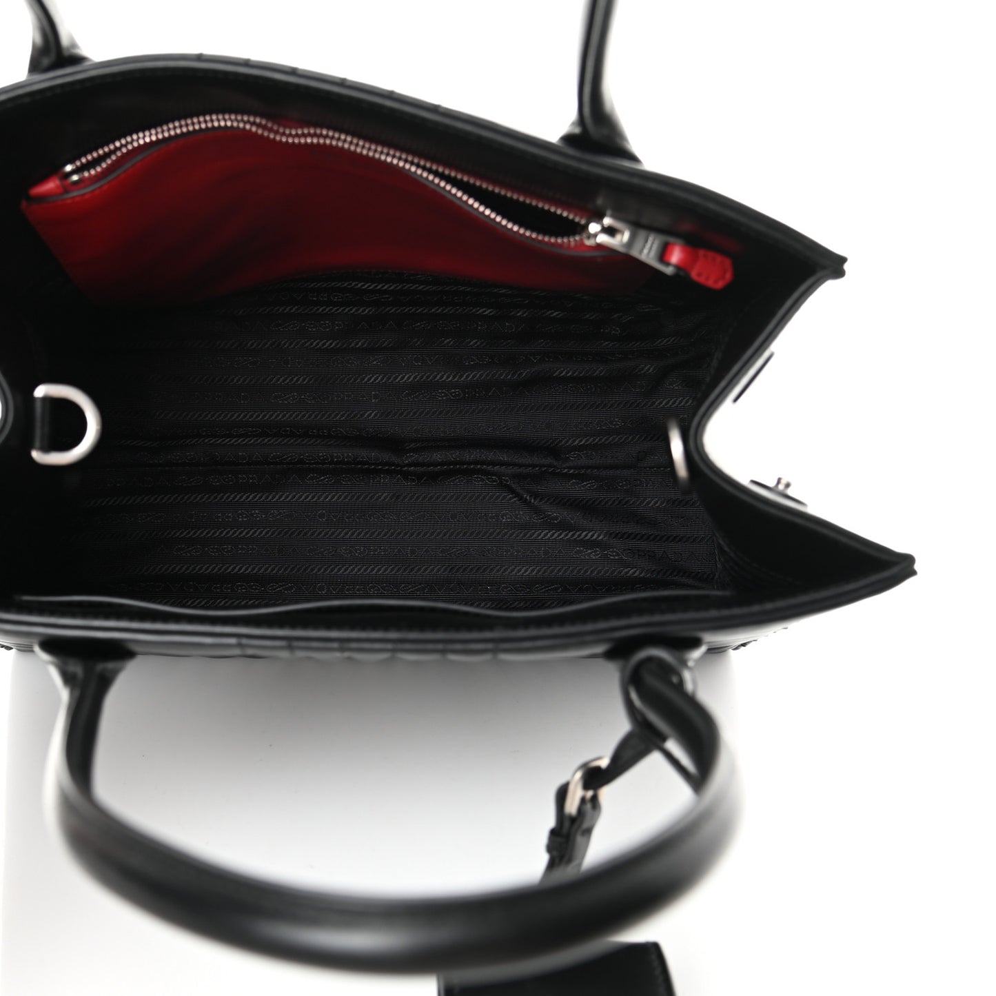 Soft Calfskin Impunture Diagramme Tote Black