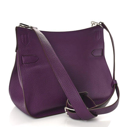 Hermes Taurillon Clemence Jypsiere 34 Cassis 2 of 9