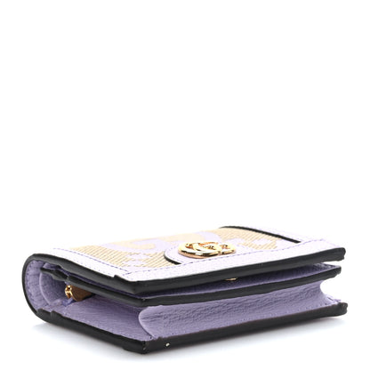 Gucci Monogram Jumbo GG Textured Dollar Calfskin Ophidia Card Case Beige Lapis 4 of 8