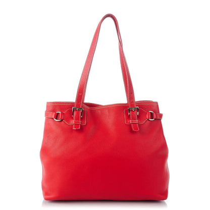Prada Vitello Daino Shoulder Bag Rosso 1 of 9
