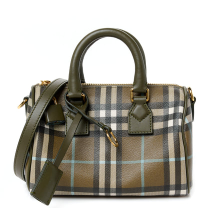 Burberry Vintage Check Mini Bowling Bag Olive Green 1 of 9