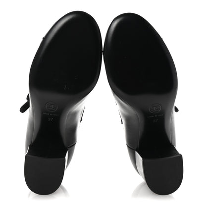 Chanel Lambskin Mary Jane Pumps 37 Black 6 of 10