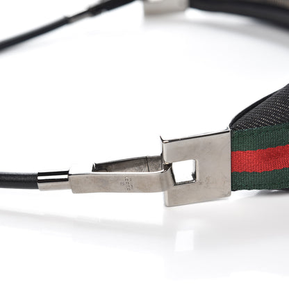 Gucci Denim Web Small Clasp Hobo Black 10 of 11