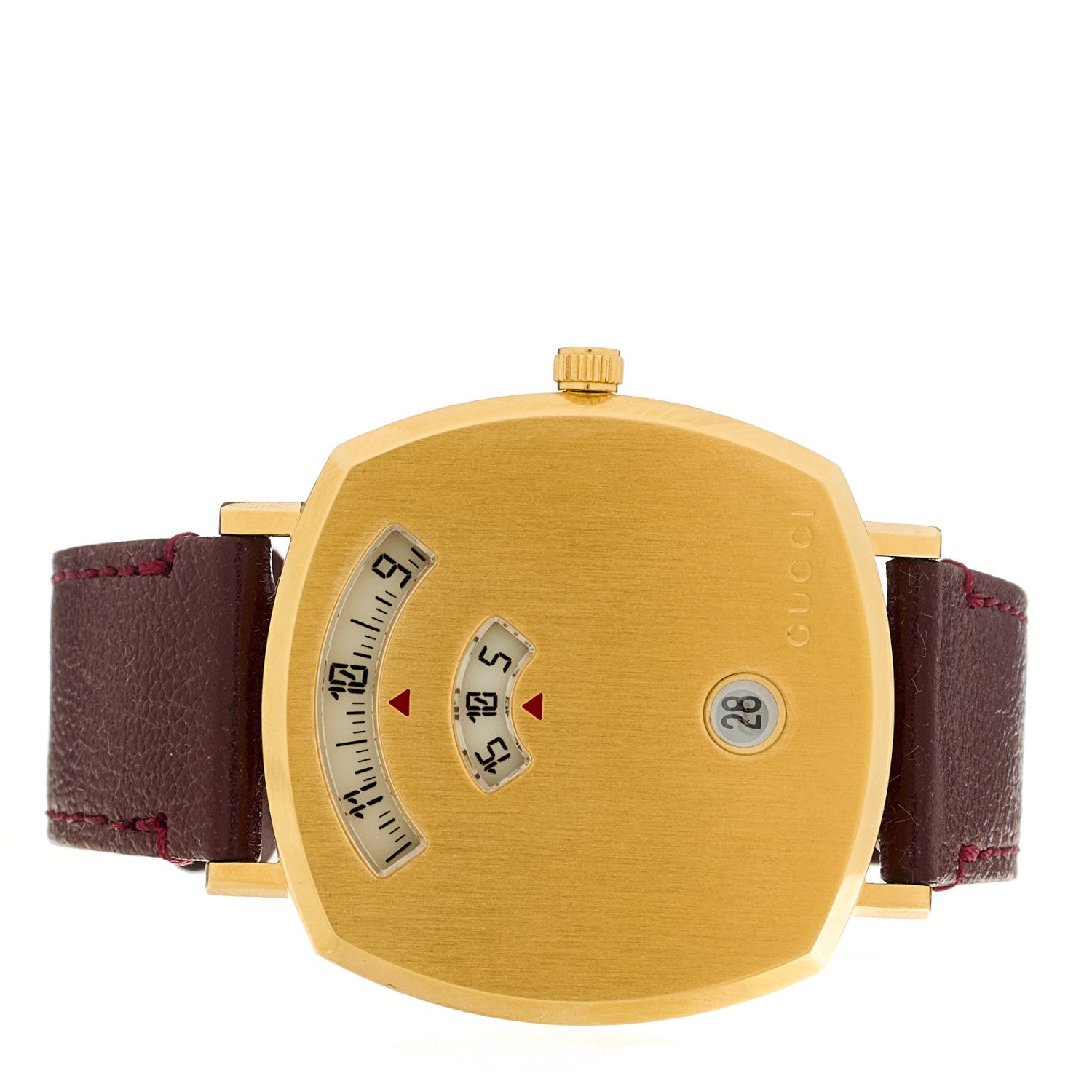 Gucci Stainless Steel Alligator 35mm Grip Quartz Watch Burgundy 2 of 5