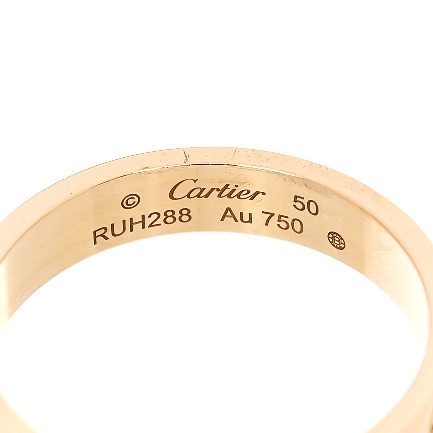 Cartier 18K Yellow Gold 3.5mm LOVE Wedding Band Ring 50 5.25 4 of 5