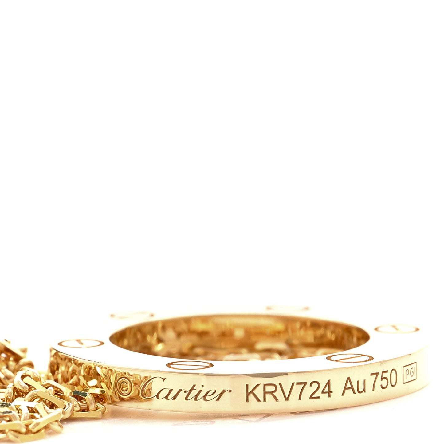 18K Yellow Gold LOVE Pendant Necklace