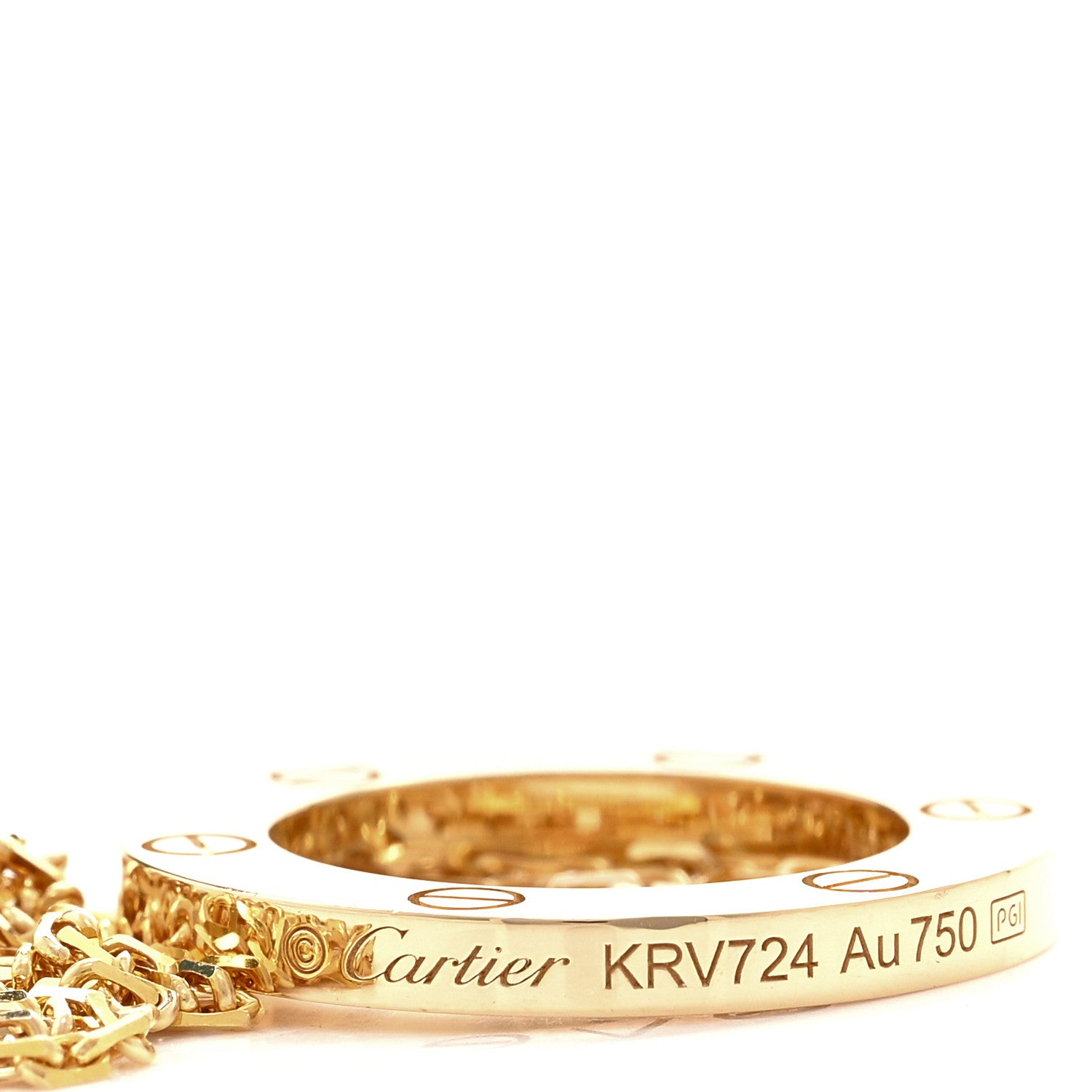 Cartier 18K Yellow Gold LOVE Pendant Necklace 6 of 7