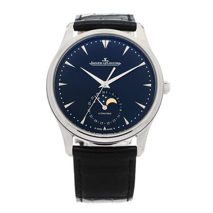 Jaeger-LeCoultre Stainless Steel Alligator 39mm Master Ultra Thin Moon Automatic Watch Q1368470 1 of 6