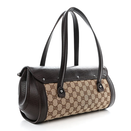 Gucci Monogram Bamboo Bullet Bag Dark Brown 3 of 12