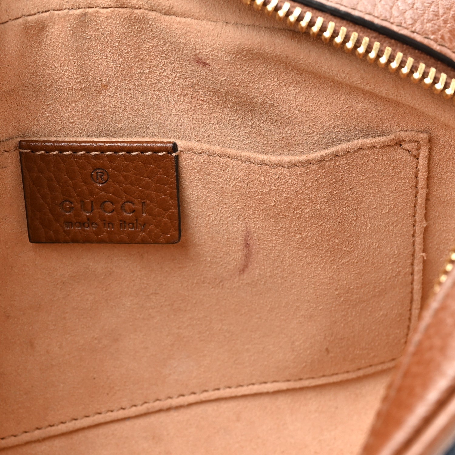 Gucci New Denim GG Monogram Dollar Calfskin Mini Ophidia Shoulder Bag Blue Tea Cuir Epilog 11 of 15