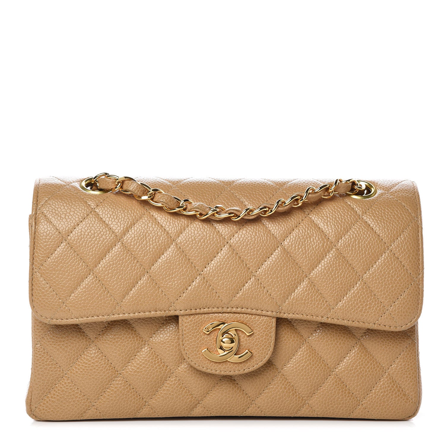Chanel Caviar Quilted Small Double Flap Beige 1 of 9